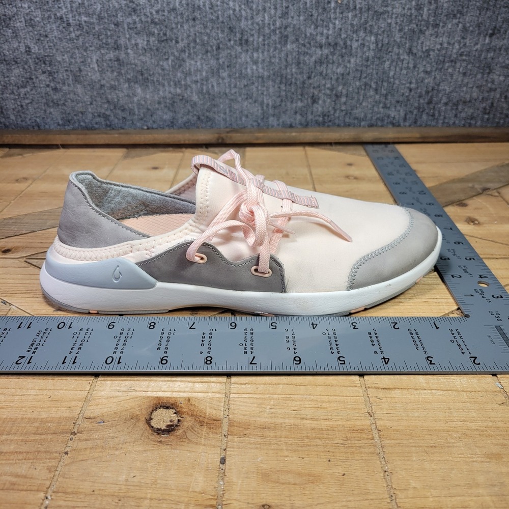 Olukai MikiLi Women's Slip On Sneakers, Size 9 Pearl Blush/Pale Grey Shoes - Picture 12 of 13